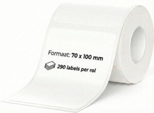 Niimbot Labels/Etiketten B3S/K3/B31 - 70x100mm - 290 vellen - Wit