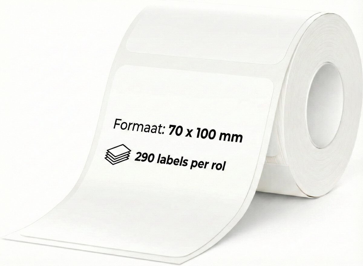 Niimbot Labels/Etiketten B3S/K3/B31 - 70x100mm - 290 vellen - Wit