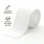 Niimbot Labels/Etiketten K3 - 80x160mm - 195 vellen - Wit