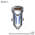 Remax cc06 autolader 36w zinklegering ledverlichting zilver 1