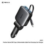 Remax cc11 panther autolader 72w intrekbare usb c kabel tarnish 1