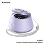 Remax rb mb02 bluetooth speaker 5w magnetisch met houder paars 3