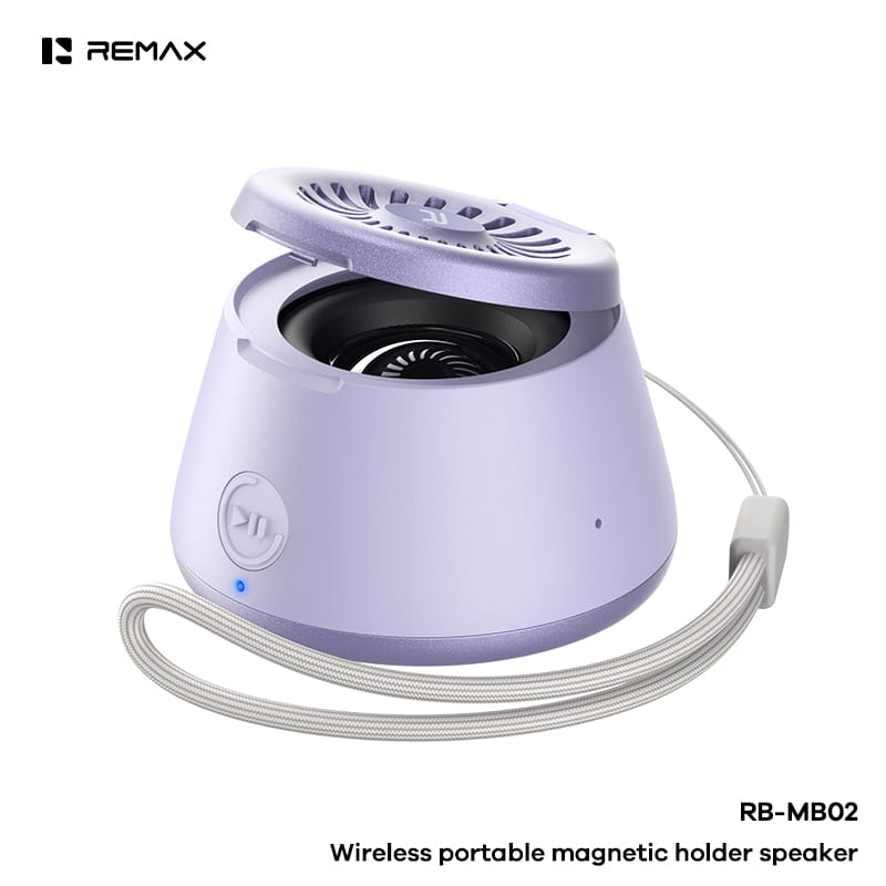 Remax rb mb02 bluetooth speaker 5w magnetisch met houder paars 3