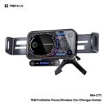 Remax rm c73 telefoonhouder auto draadloos laden 15w opvouwbaar zwart 1