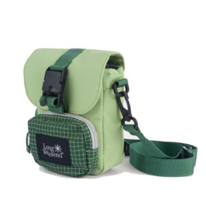Long Weekend Crossbody Camera Pouch in mosgroen