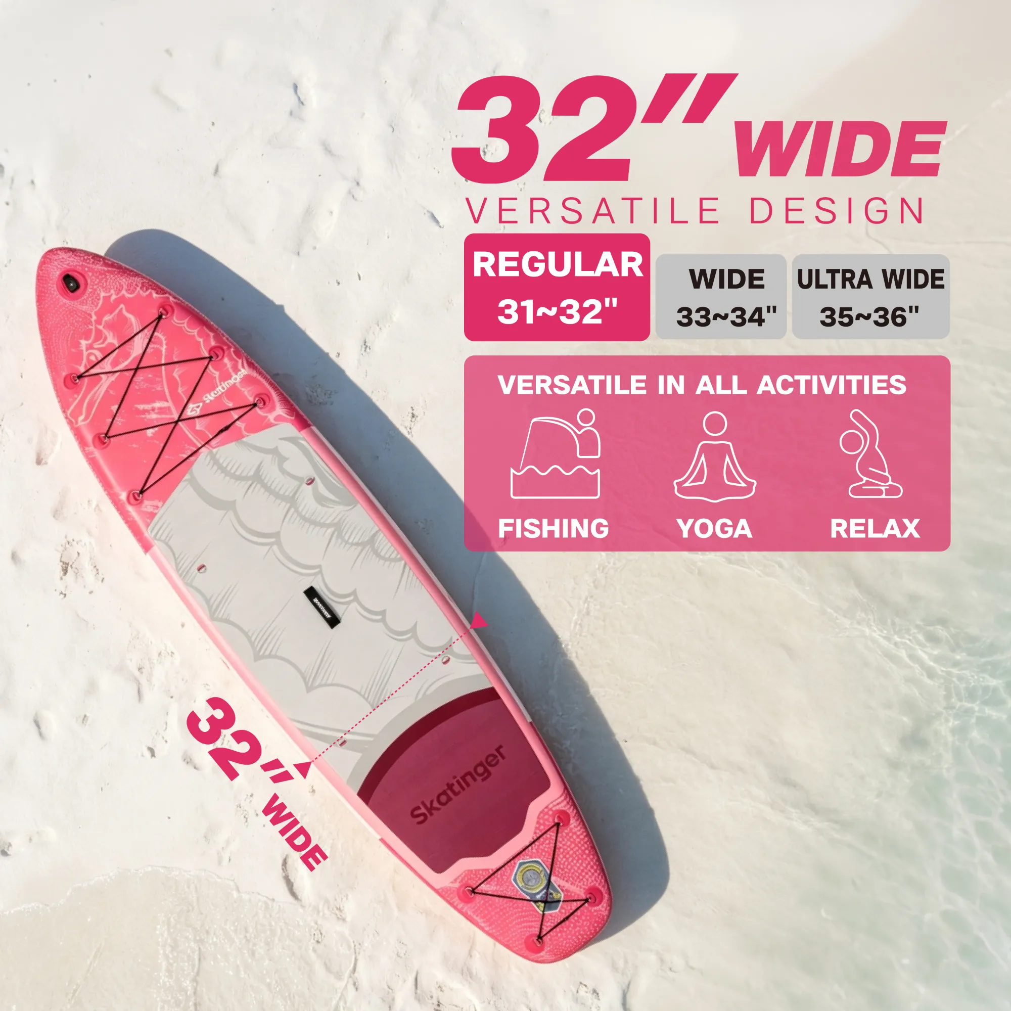 Skatinger Ocean Sea Horse Opblaasbaar SUP Board 320x81x15 cm Allround