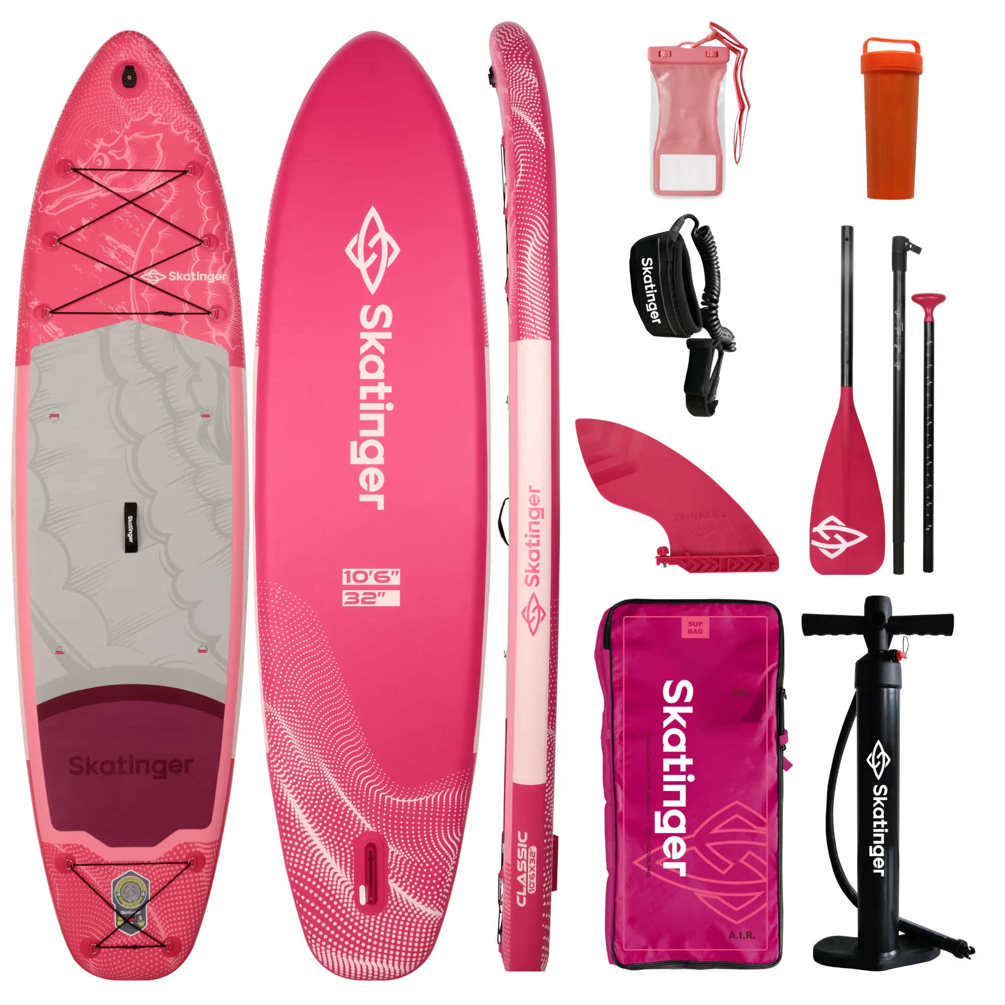 Skatinger Ocean Sea Horse Opblaasbaar SUP Board 320x81x15 cm Allround