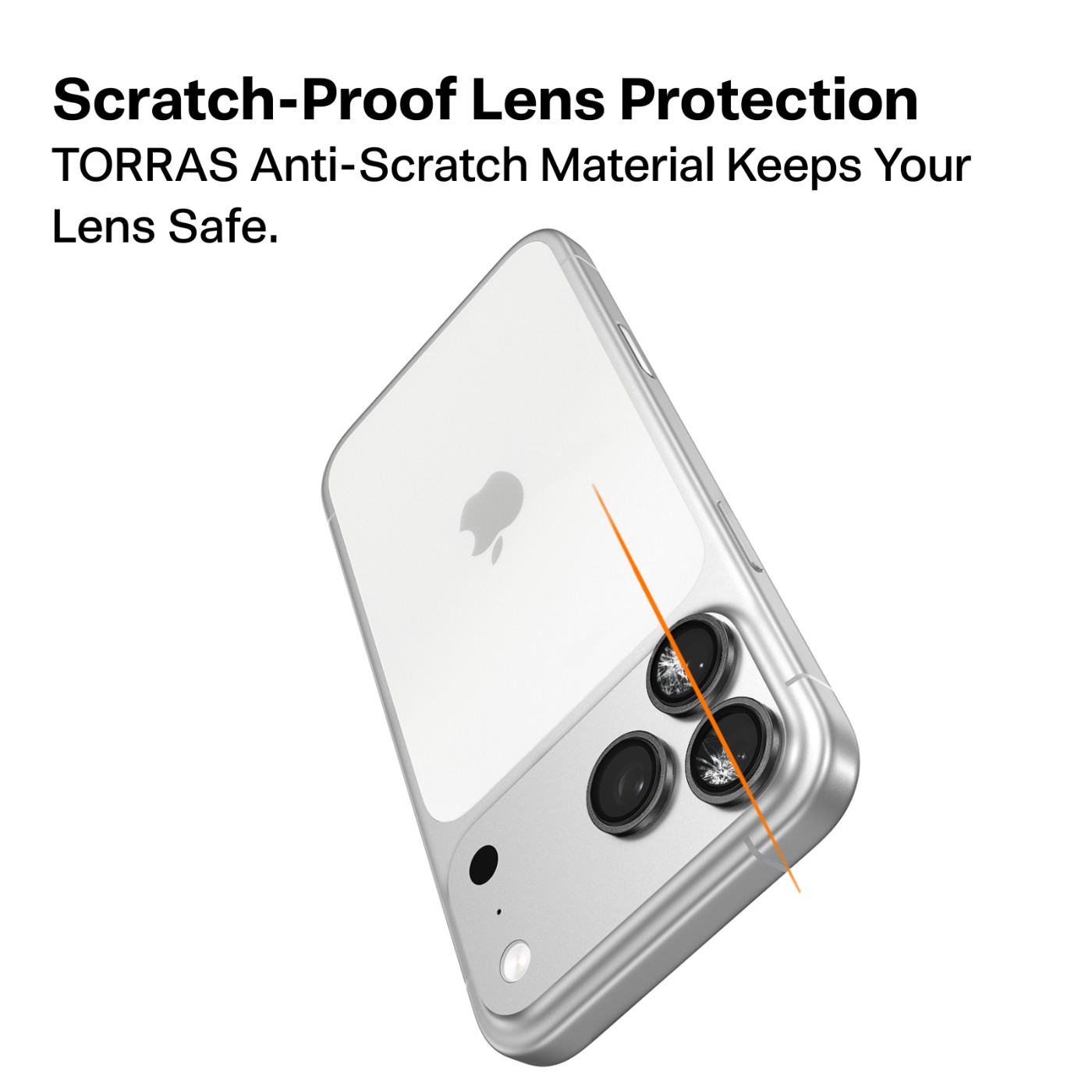 Torras Lensguard cameraprotector geschikt voor iPhone 17 Pro Max - Zwart