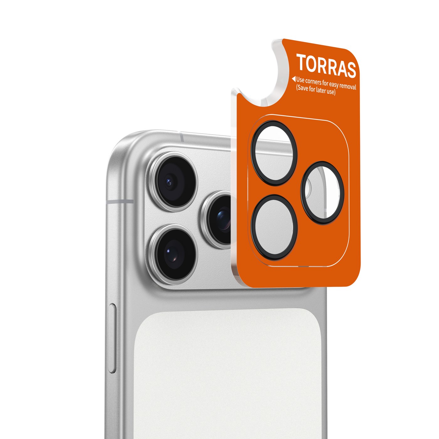 Torras Lensguard cameraprotector geschikt voor iPhone 17 Pro Max - Zwart