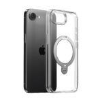 Torras Ostand Spin MagSafe hoesje geschikt voor iPhone 16e en iPhone 17e - Transparant