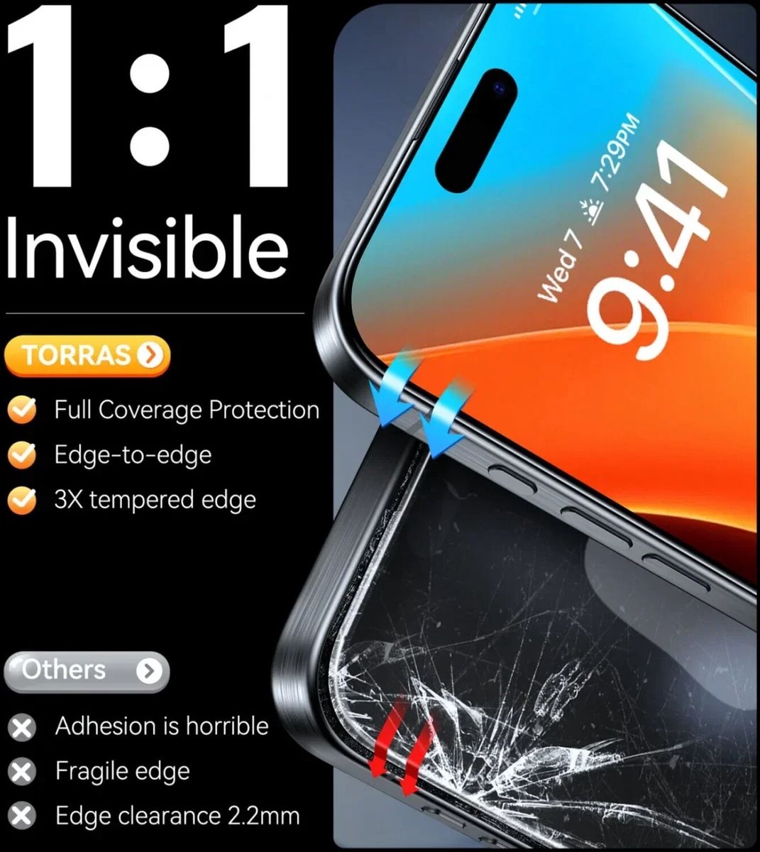 Torras GlassGo Install Master screenprotector geschikt voor iPhone 16