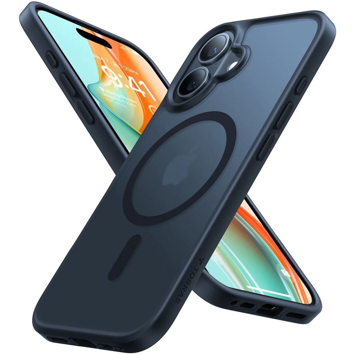 Torras Guardian Magnetic hoesje geschikt voor iPhone 16 - Zwart