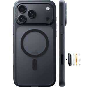 Torras Guardian Magnetic hoesje geschikt voor iPhone 17 Pro Max en iPhone 18 Pro Max - Zwart