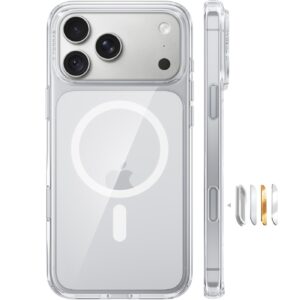 Torras Guardian Magnetic hoesje geschikt voor iPhone 17 Pro en iPhone 18 Pro - Transparant