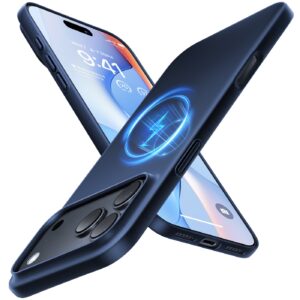 Torras OriginFit-Mag hoesje geschikt voor iPhone 17 Pro en iPhone 18 Pro - Donkerblauw