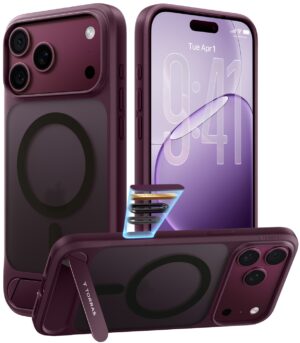 Torras Ostand L1 Guardian hoesje geschikt voor iPhone 17 Pro Max en iPhone 18 Pro Max - Paars