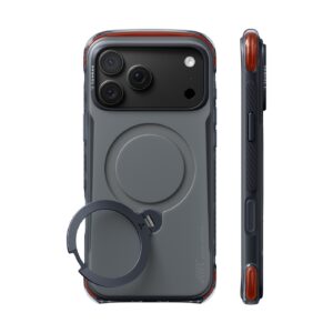 Torras Ostand Q3 Air Pro hoesje geschikt voor iPhone 17 Pro Max en iPhone 18 Pro Max - Obsidian Core