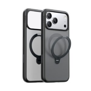 Torras Ostand Spin MagSafe hoesje geschikt voor iPhone 17 Pro Max - Zwart