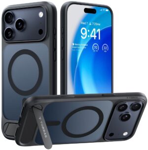 Torras Pstand hoesje geschikt voor iPhone 17 Pro - Zwart