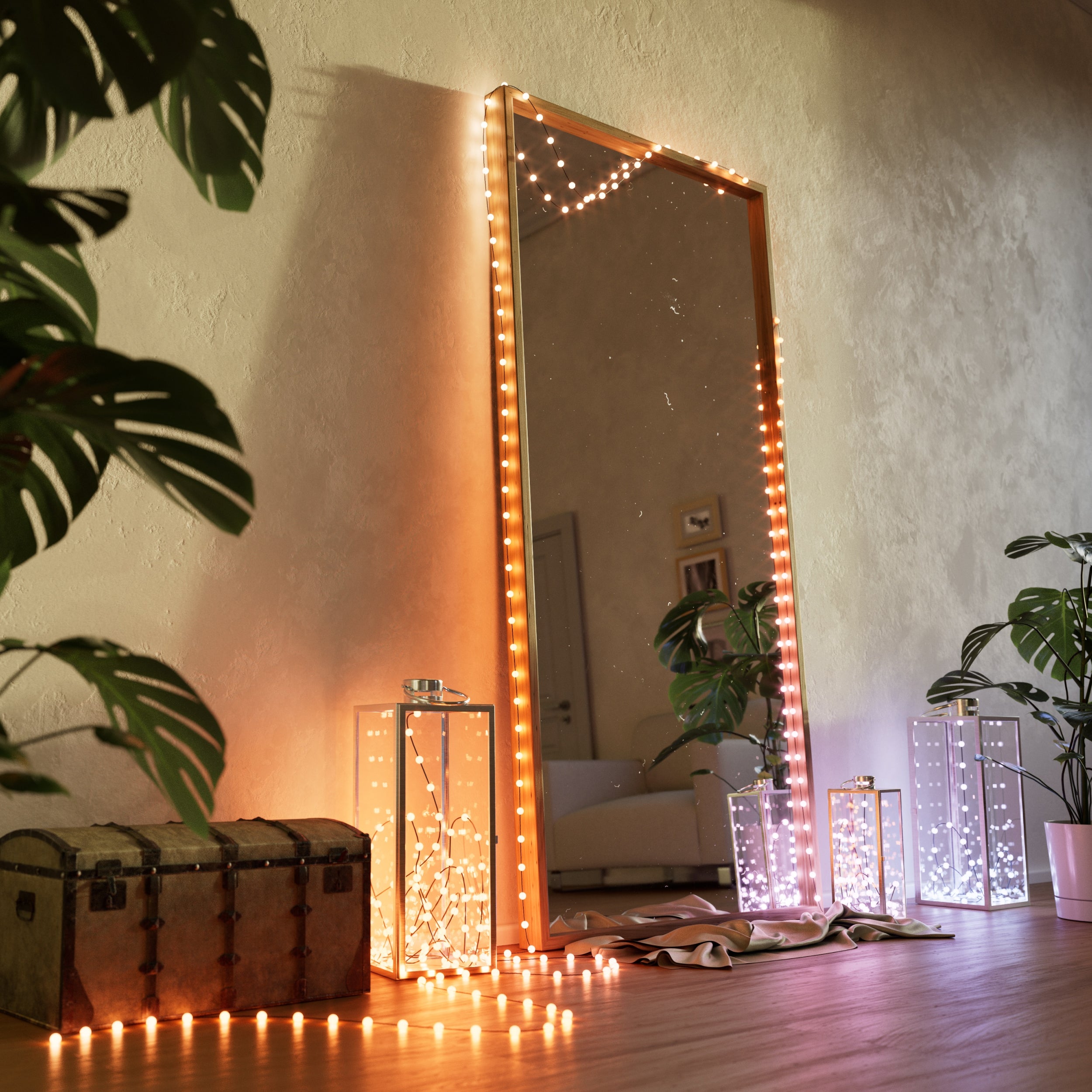 Twinkly Candies Lichtsnoer - Pearl - RGB - 100 RGB LED’s - 6 meter - Transparant