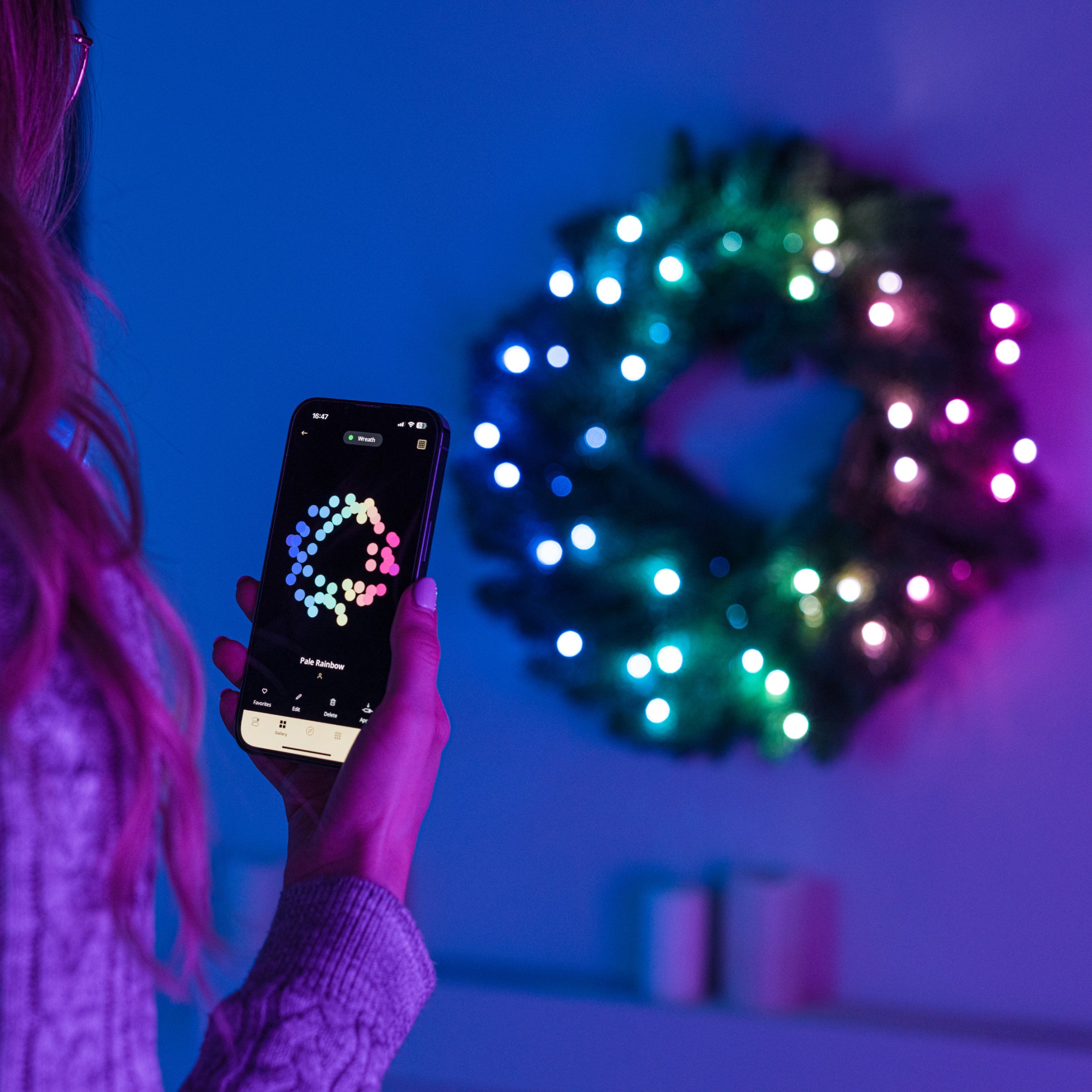 Twinkly Pre-lit Wreath - Kerstkrans met 50 RGB LED - 60 cm - App-gestuurd