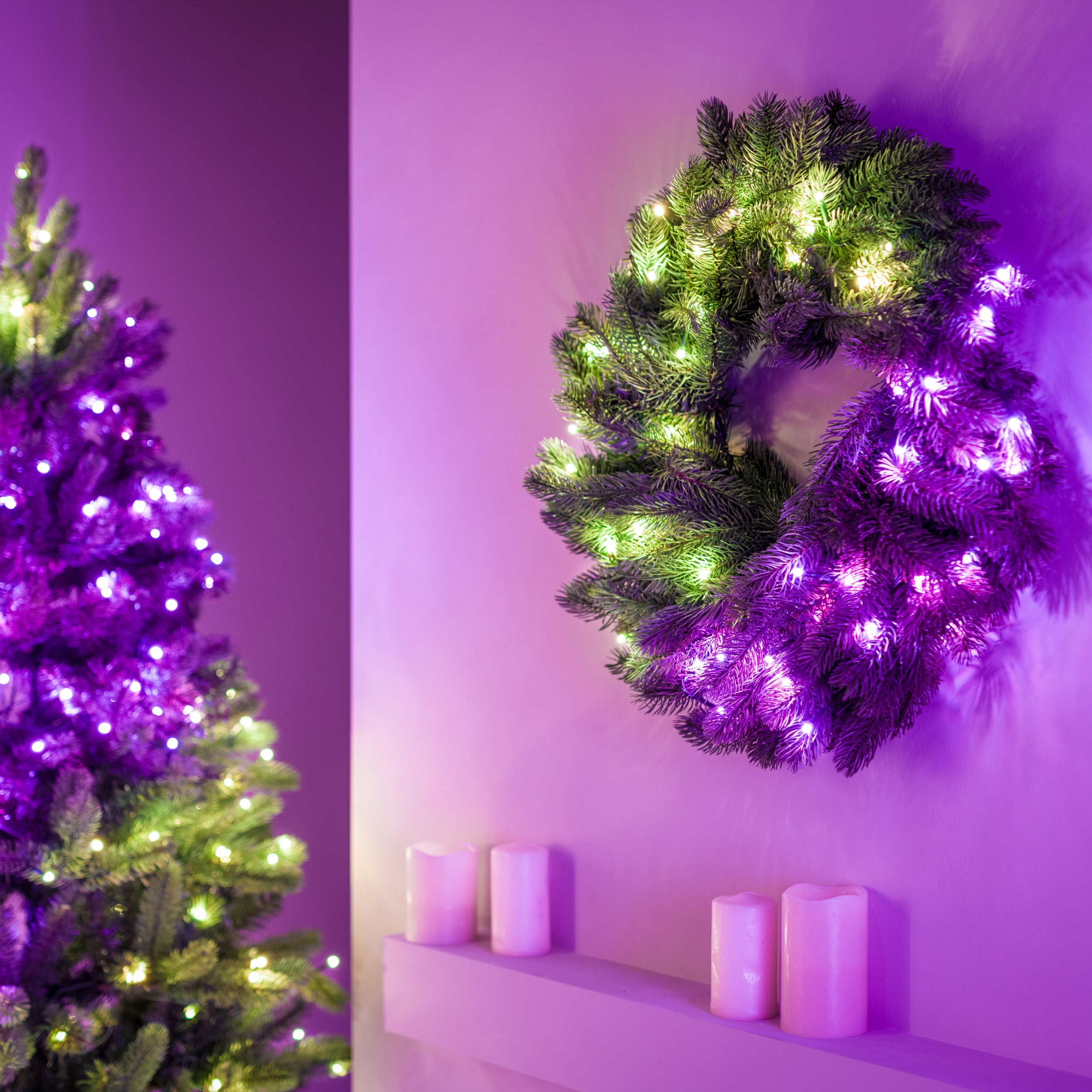 Twinkly Pre-lit Wreath - Kerstkrans met 50 RGB LED - 60 cm - App-gestuurd